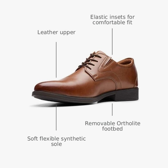 Clarks Men\'s Brown Leather Oxfords main image 3